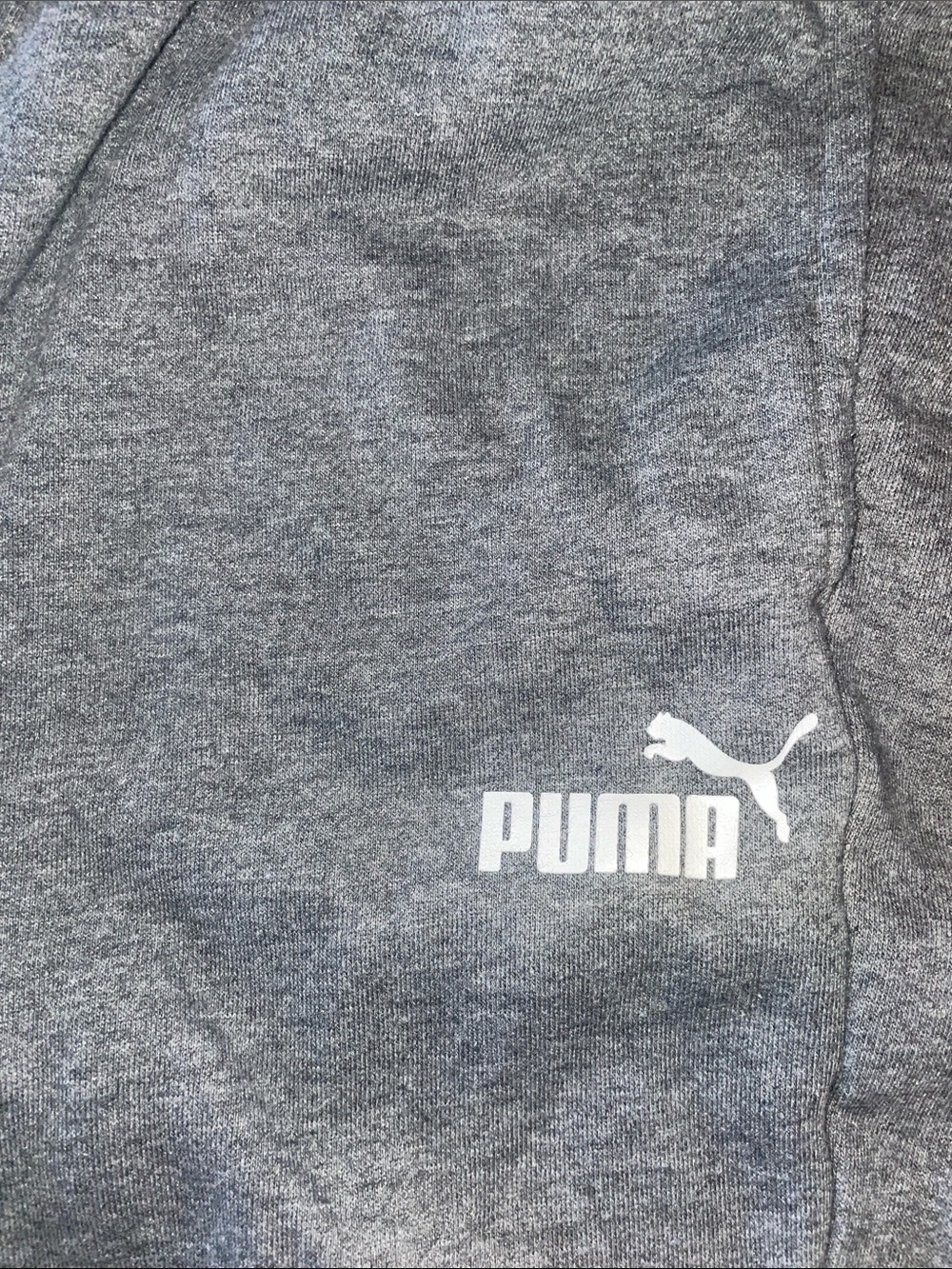 PUMA Men’s Grey Fleece Joggers Sweatpants - Picture 3 of 4